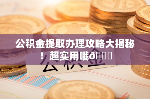 芗城公积金提取办理攻略大揭秘！超实用哦😉
